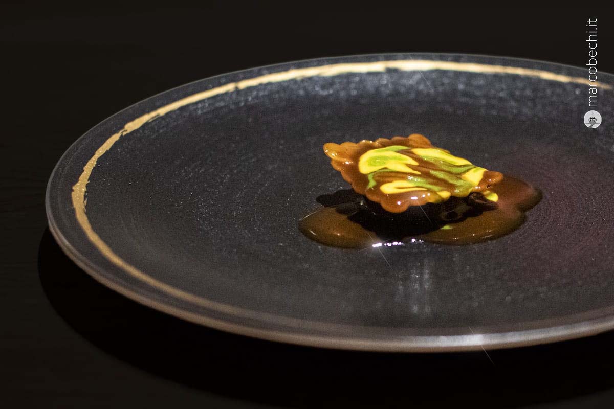 Tortello Maremmano, burro, carote e concentrato di albicocche
