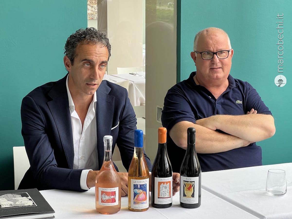 Dario Dainelli e l'Enologo Attilio Pagli