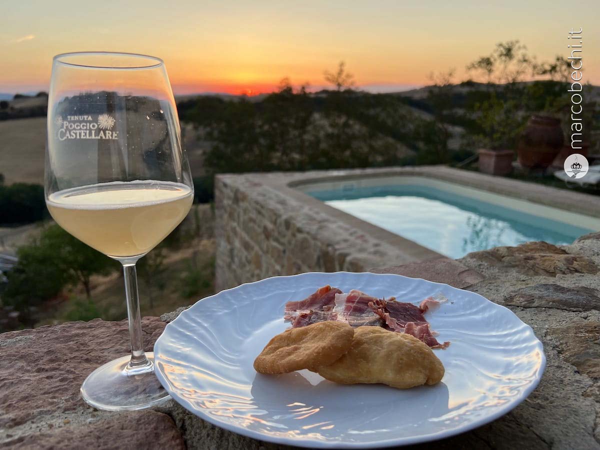 Prosciutto di Cinta con zonzelle con Falesia, Fattoria Querciarossa