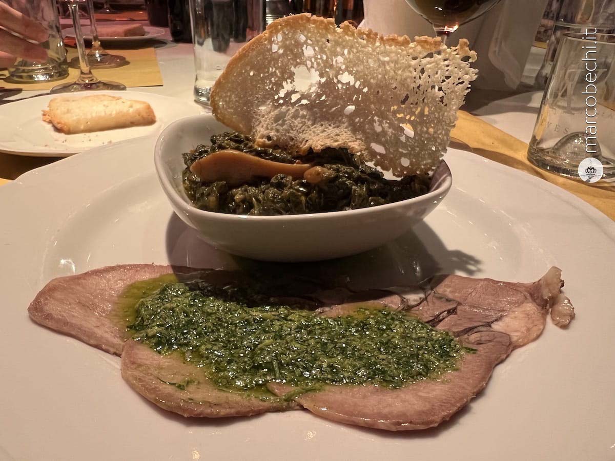Seppie in zimino e Lingua in salsa verde