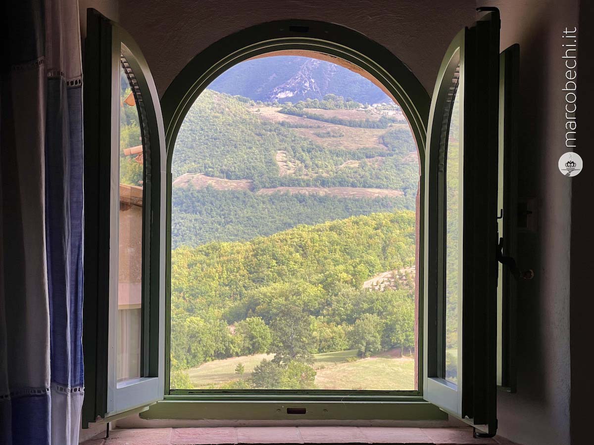 Il panorama da una finestra
