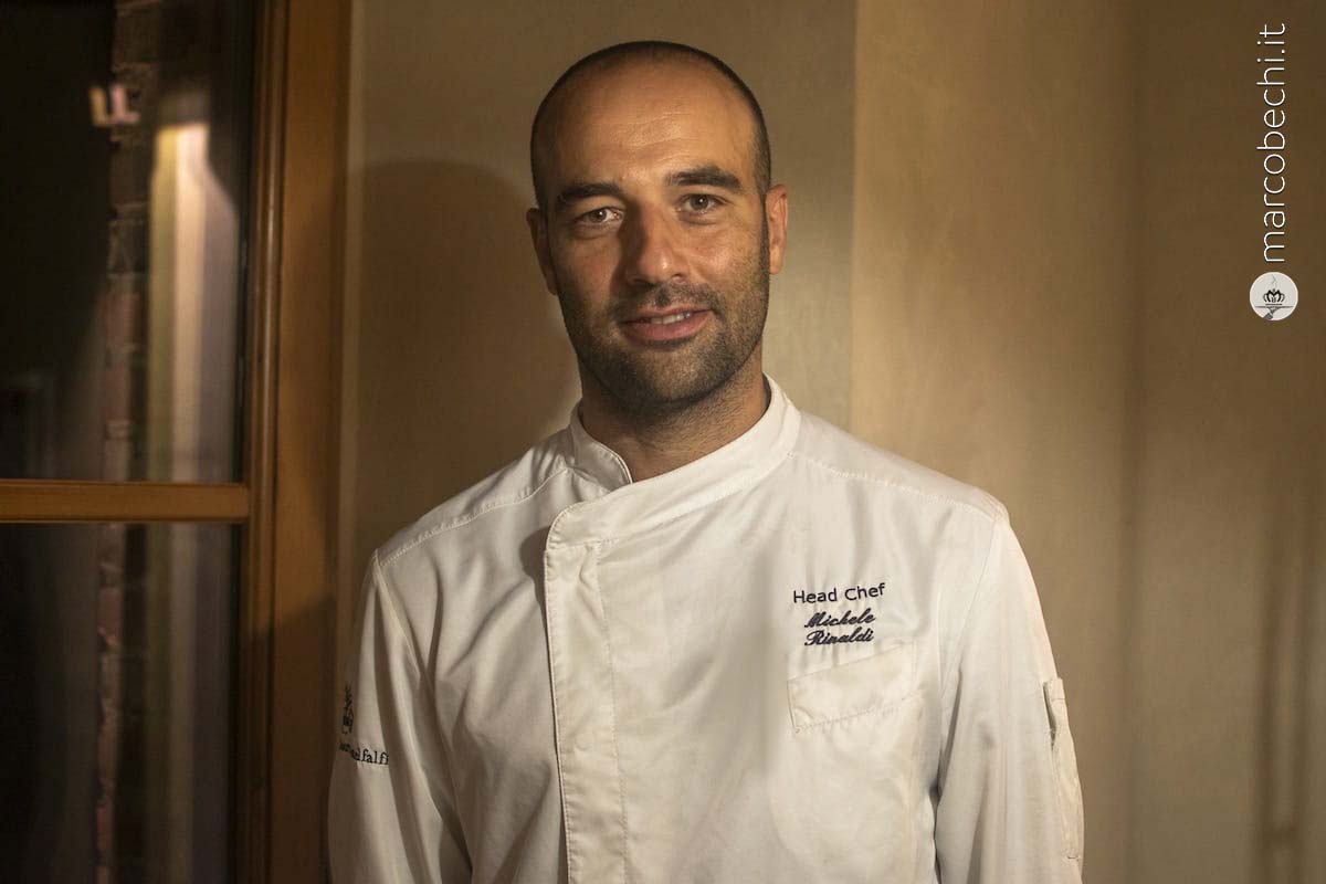 Lo chef Michele Rinaldi de La Rocca