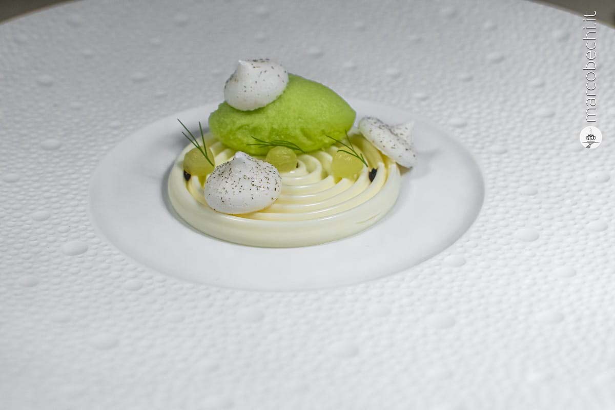 Tzatziki - Mousse di yogurt Greco, granita al cetriolo, aglio nero, aneto e menta