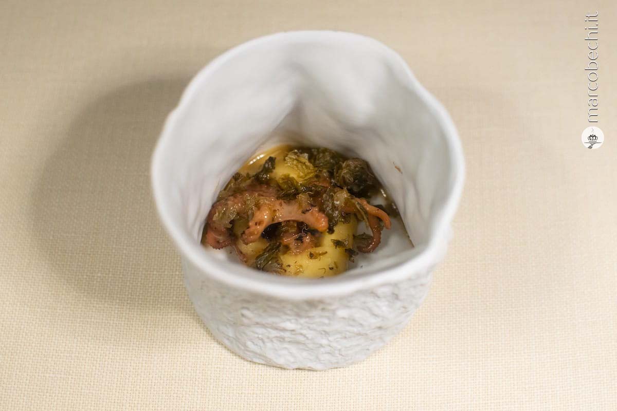 OctopussyPolpo in agrodolce, fava di Santorini