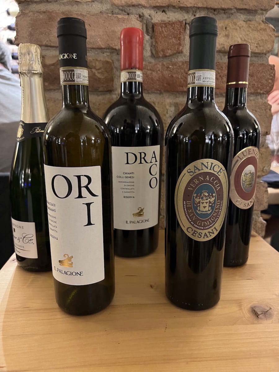 I vini sangimignanesi in degustazione