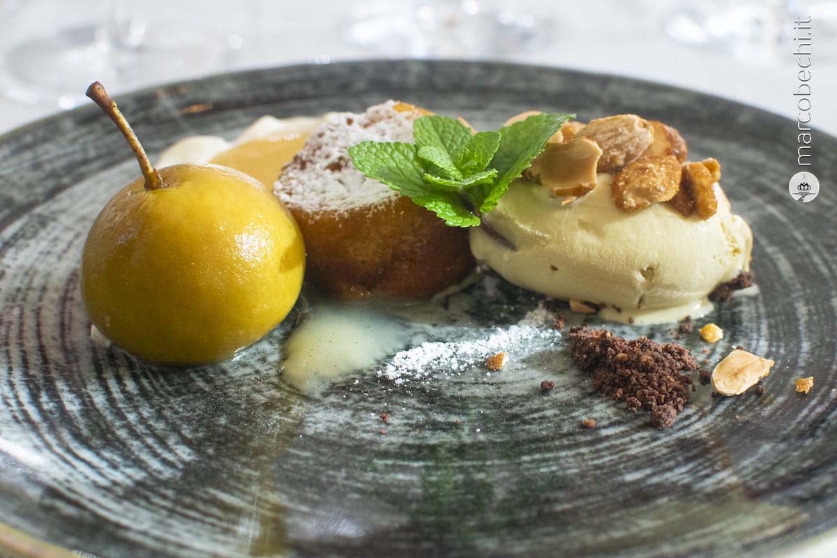 Clafoutis alla Pera Volpina e Gelato al Pan Pepato