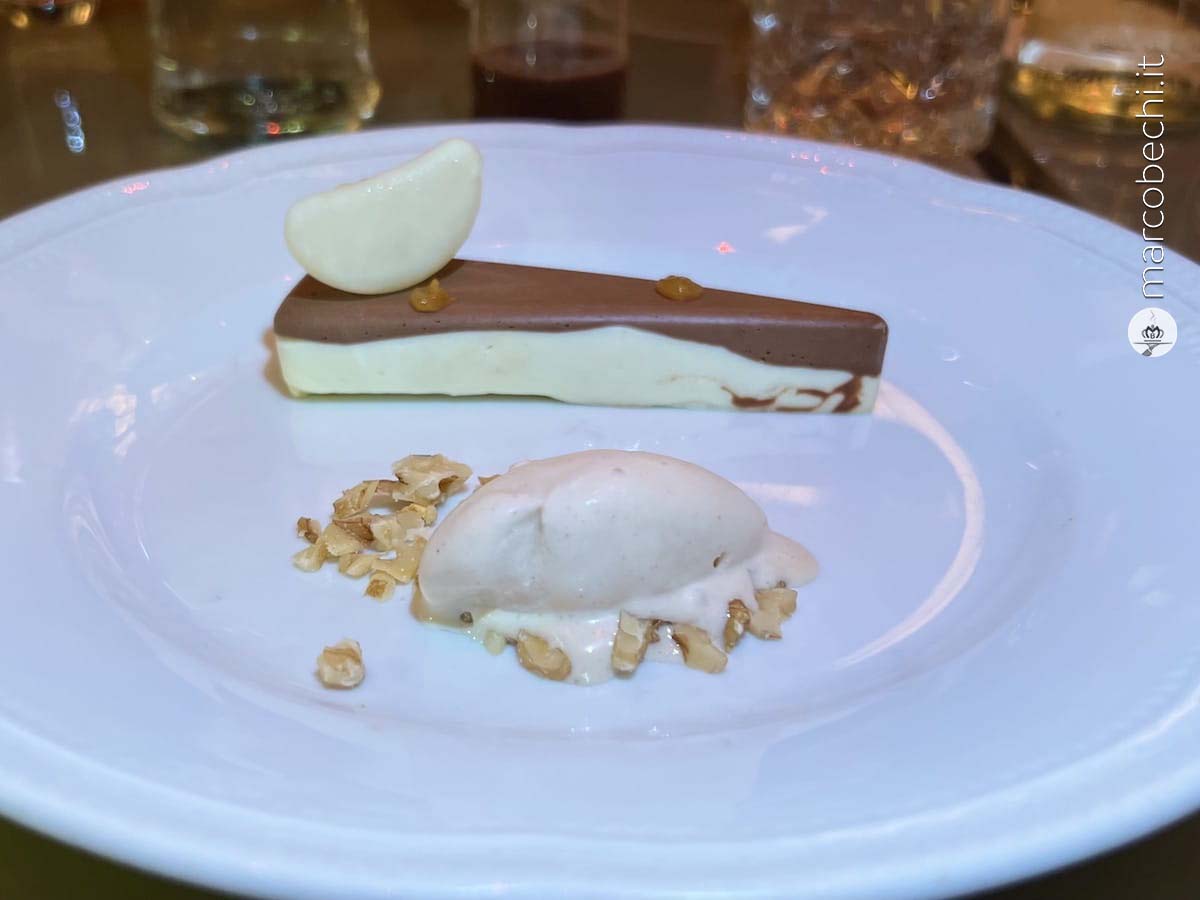 Il dessert di tre tipologie di cioccolato Noalya