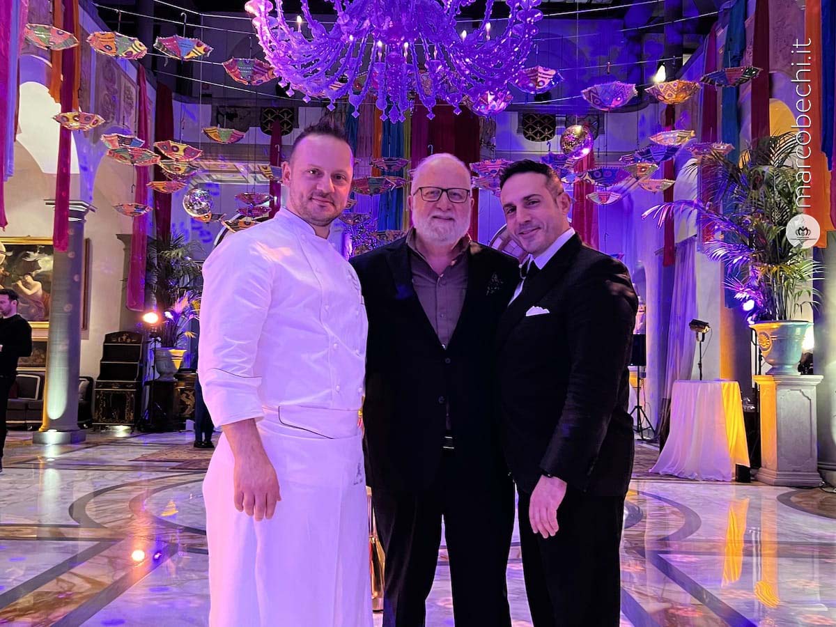 lo chef Gentian Shei e il Bar Manager Christian Pampo con il sottoscritto