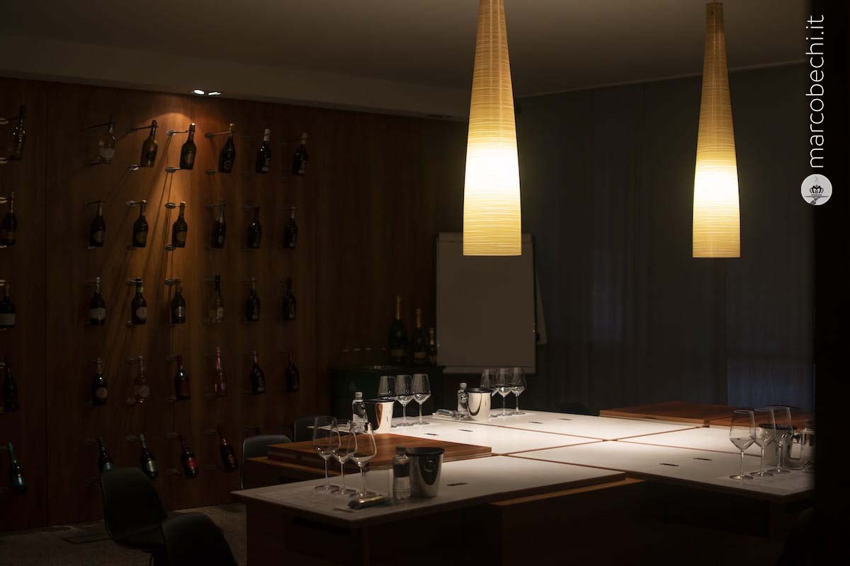 La sala degustazione a Villa Sandi