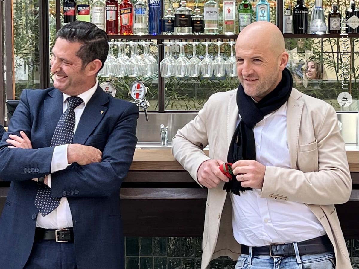 Francesco Sanapo con Aldo Cursano presidente di Confcommercio Toscana. 