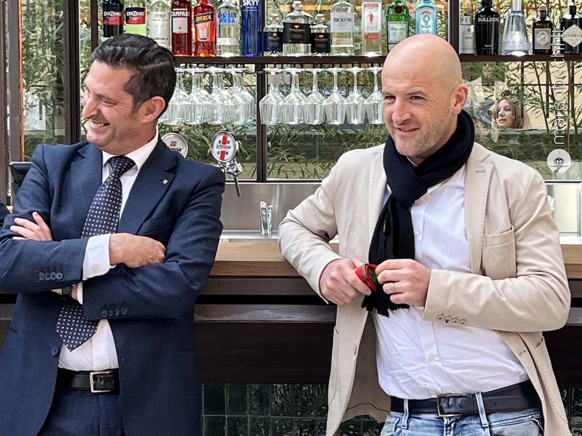 Francesco Sanapo con Aldo Cursano presidente di Confcommercio Toscana.