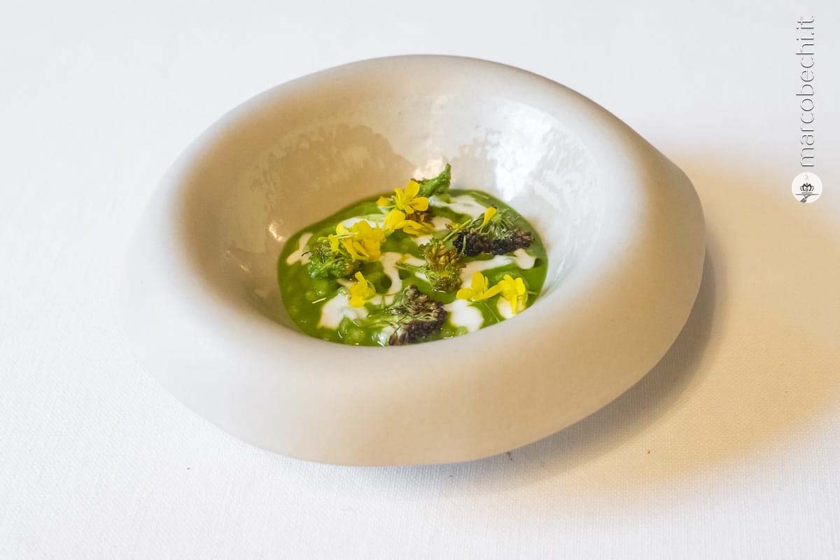 Riso Carnaroli Riserva San Massimo, cime di rapa, kefir di pecora