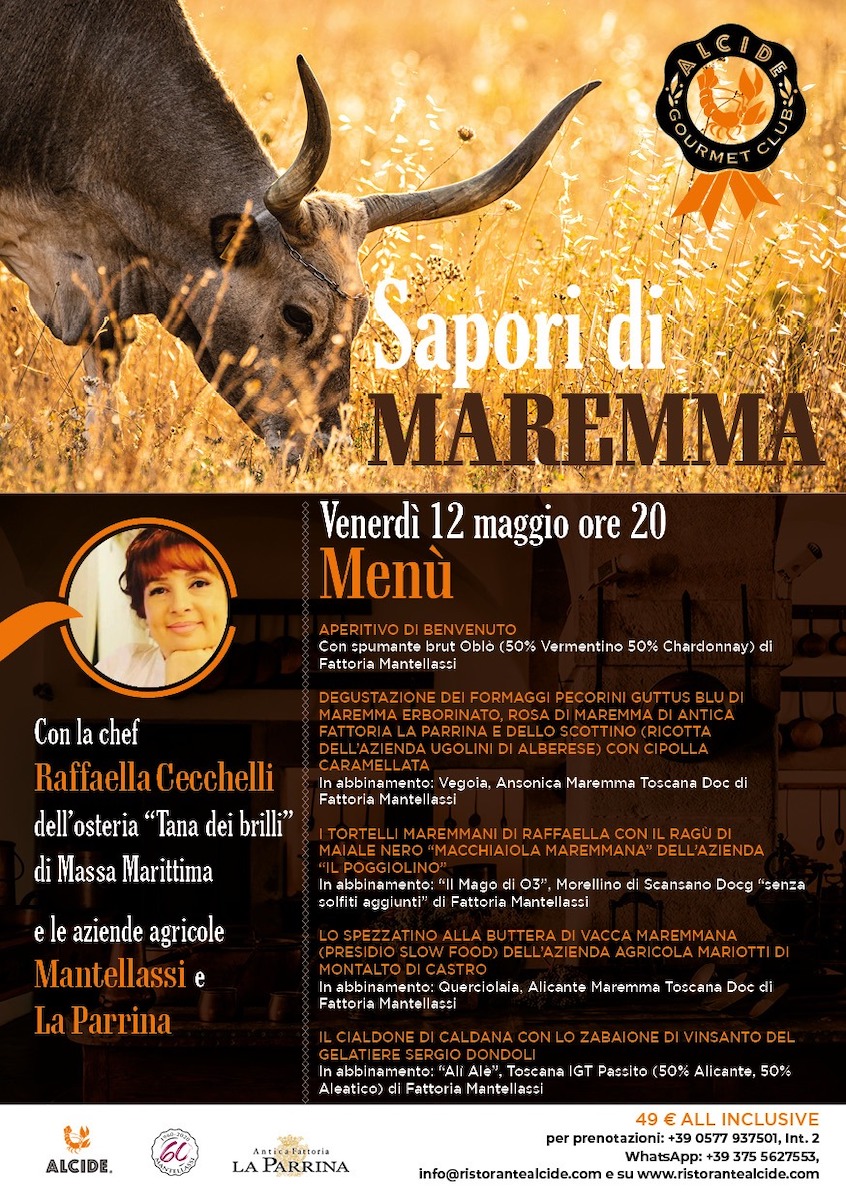 Da Alcide – Sapori di Maremma, cena alla scoperta delle tipicità per una nobile causa