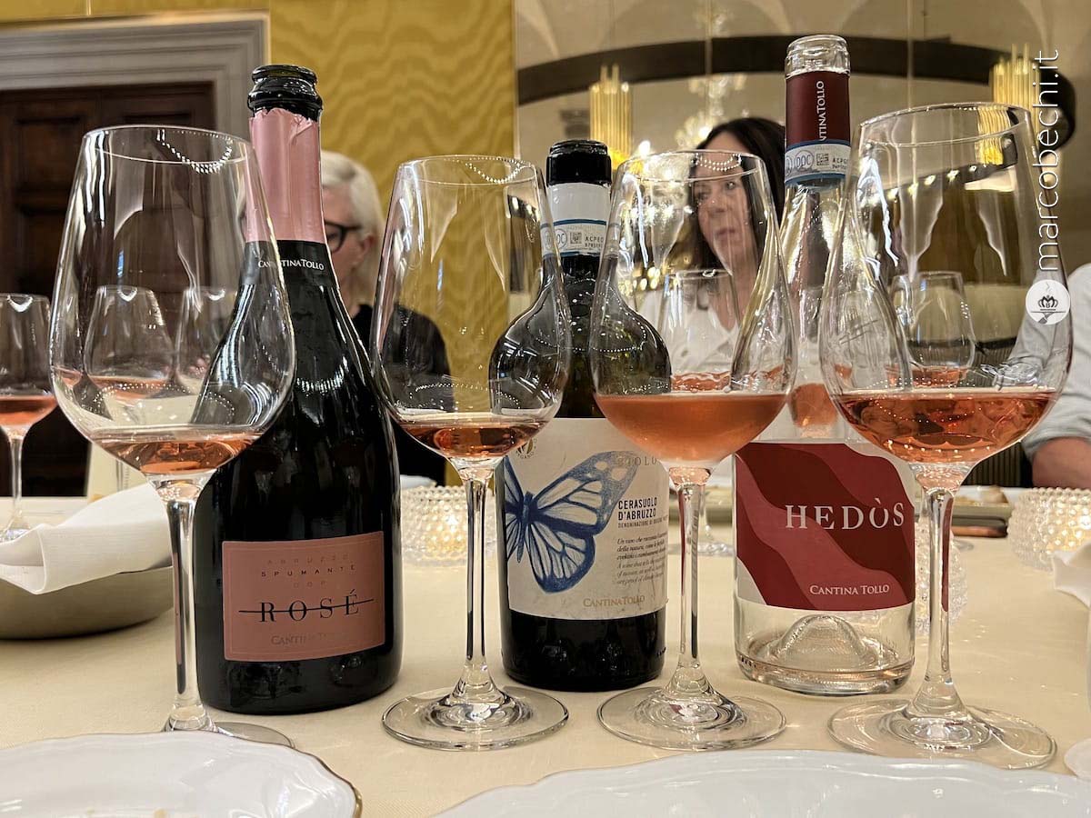 i tre vini rosa insieme