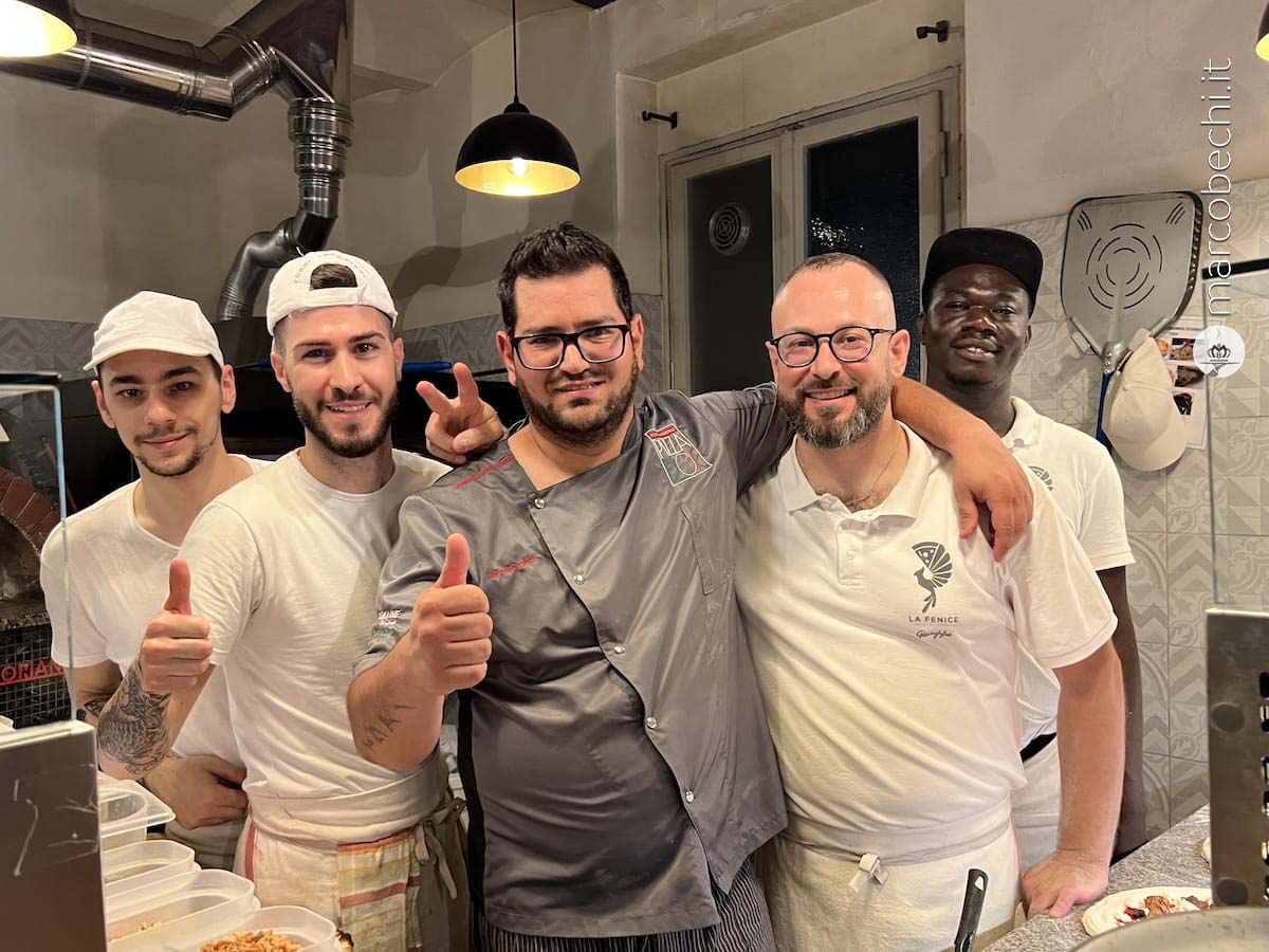 Lo staff dei pizzaioli de La Fenice