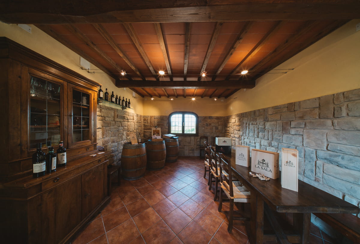La sala degustazione