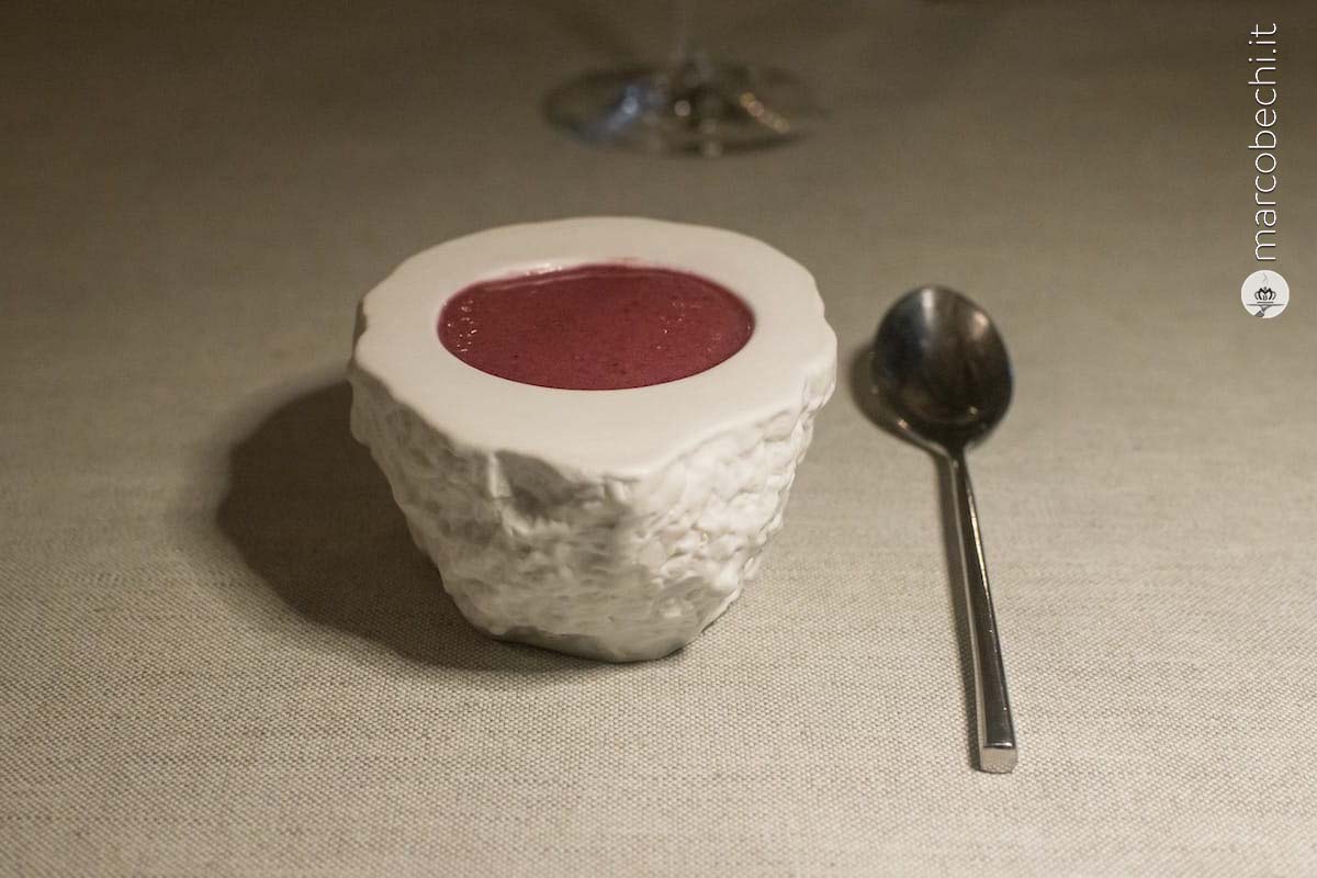 Mousse di limone alle more