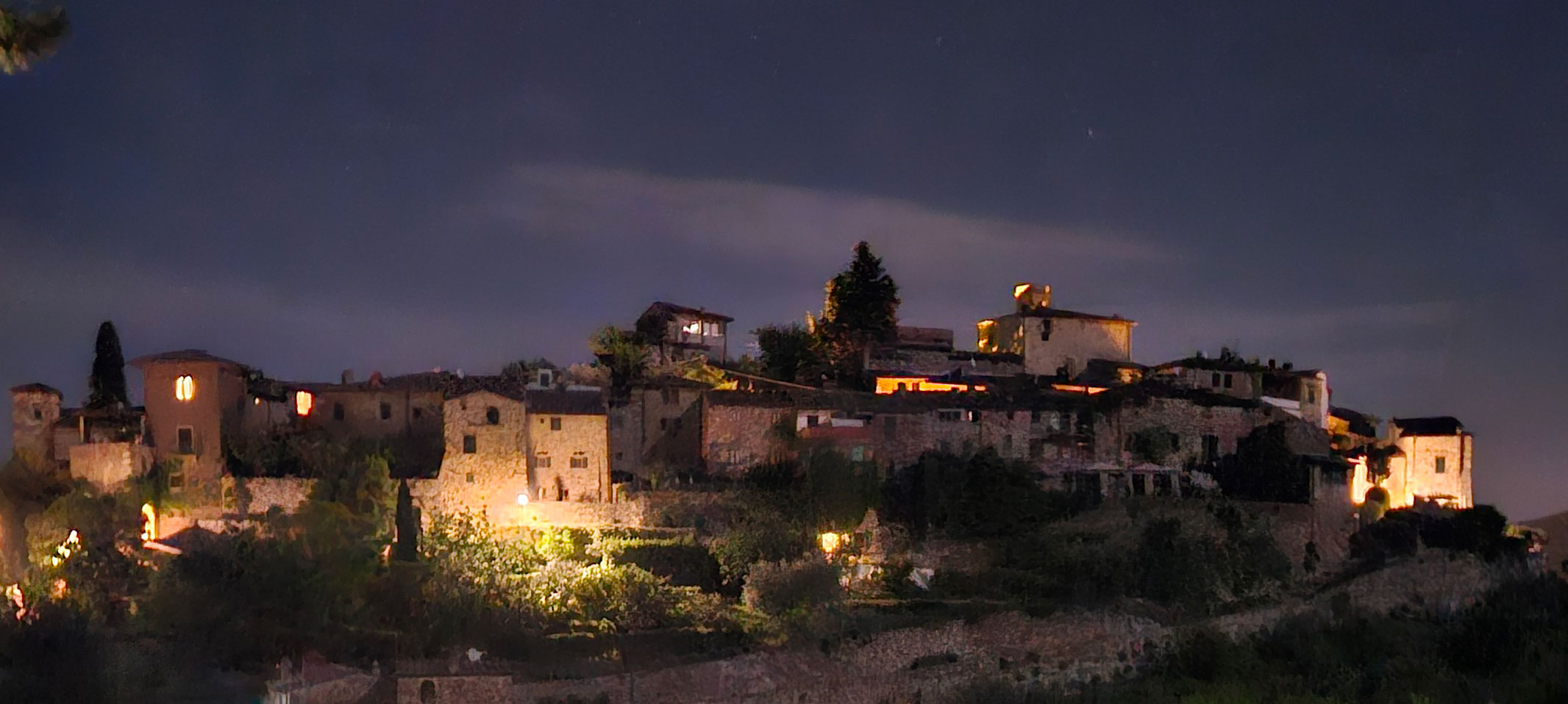 Montefioralle di notte