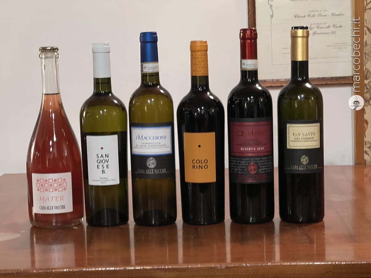 I Vini di Casa Alle Vacche in abbinamento al menù