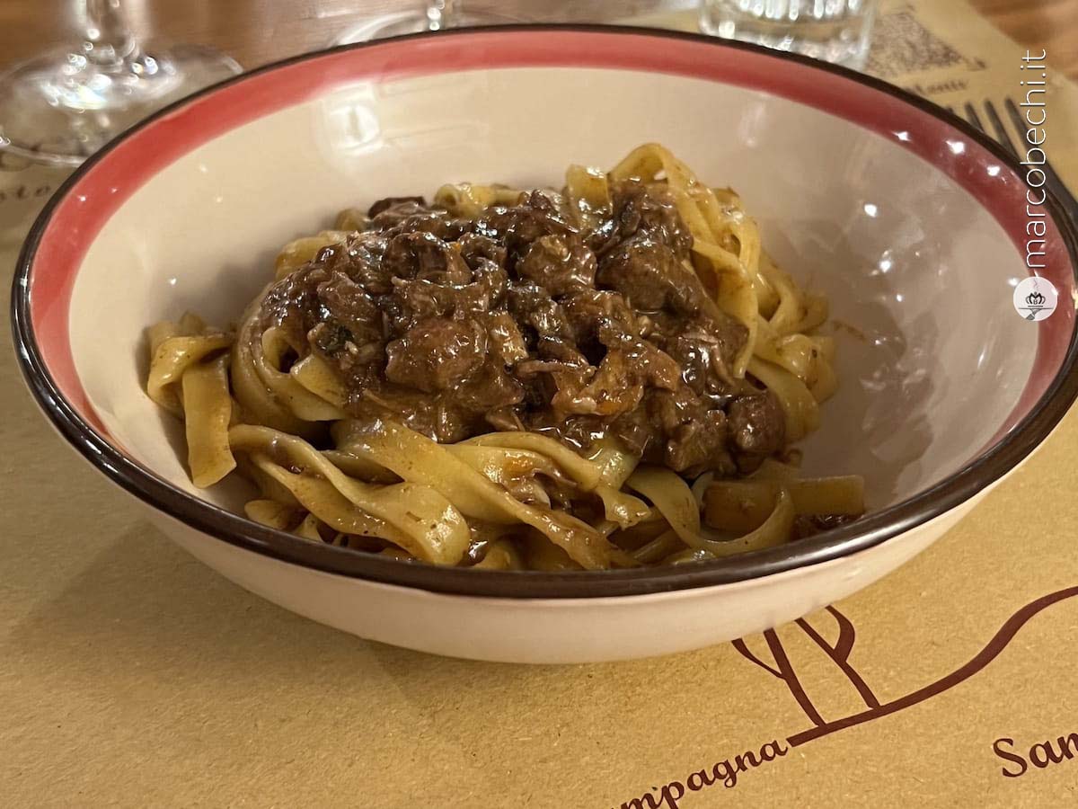 Le tagliatelle al cinghiale