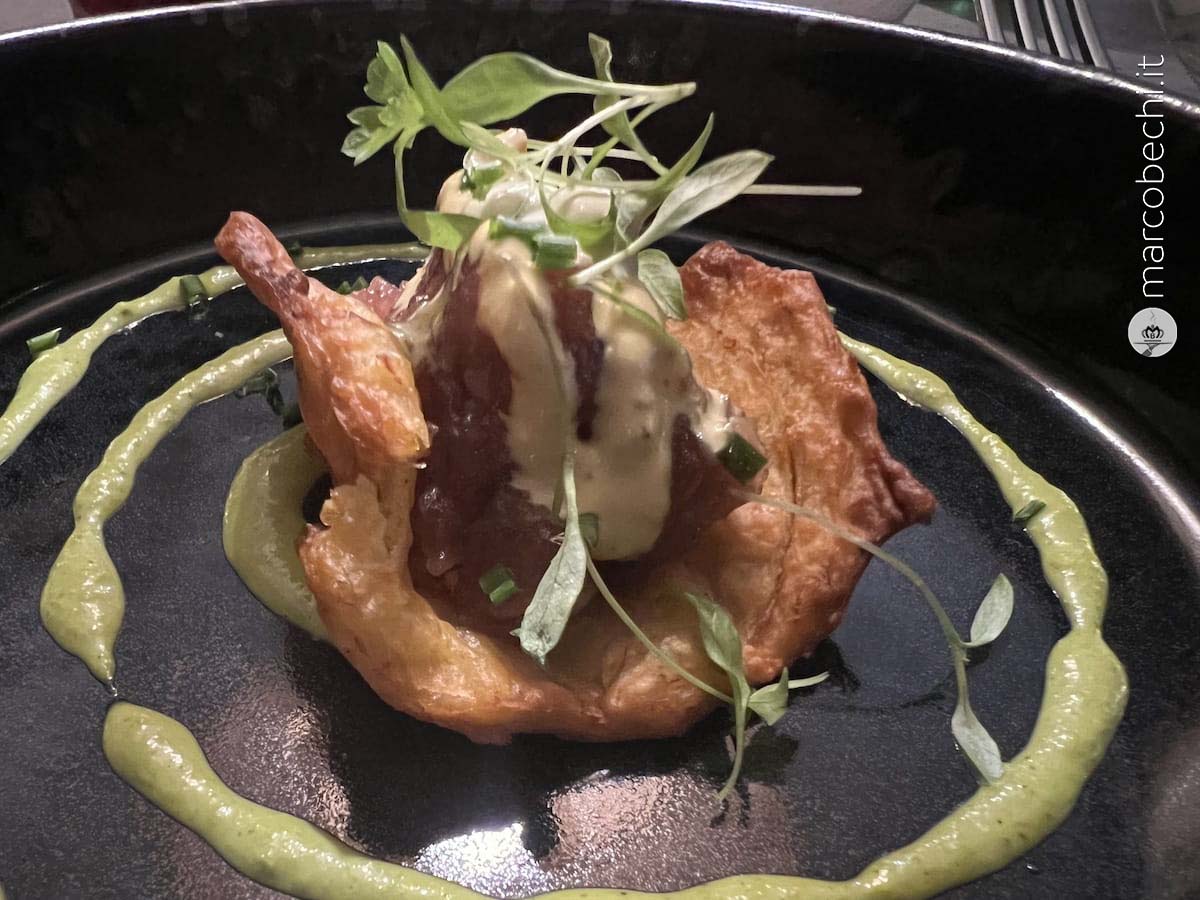 Il taco ripieno di punta di petto e avocado di Sevi Firenze