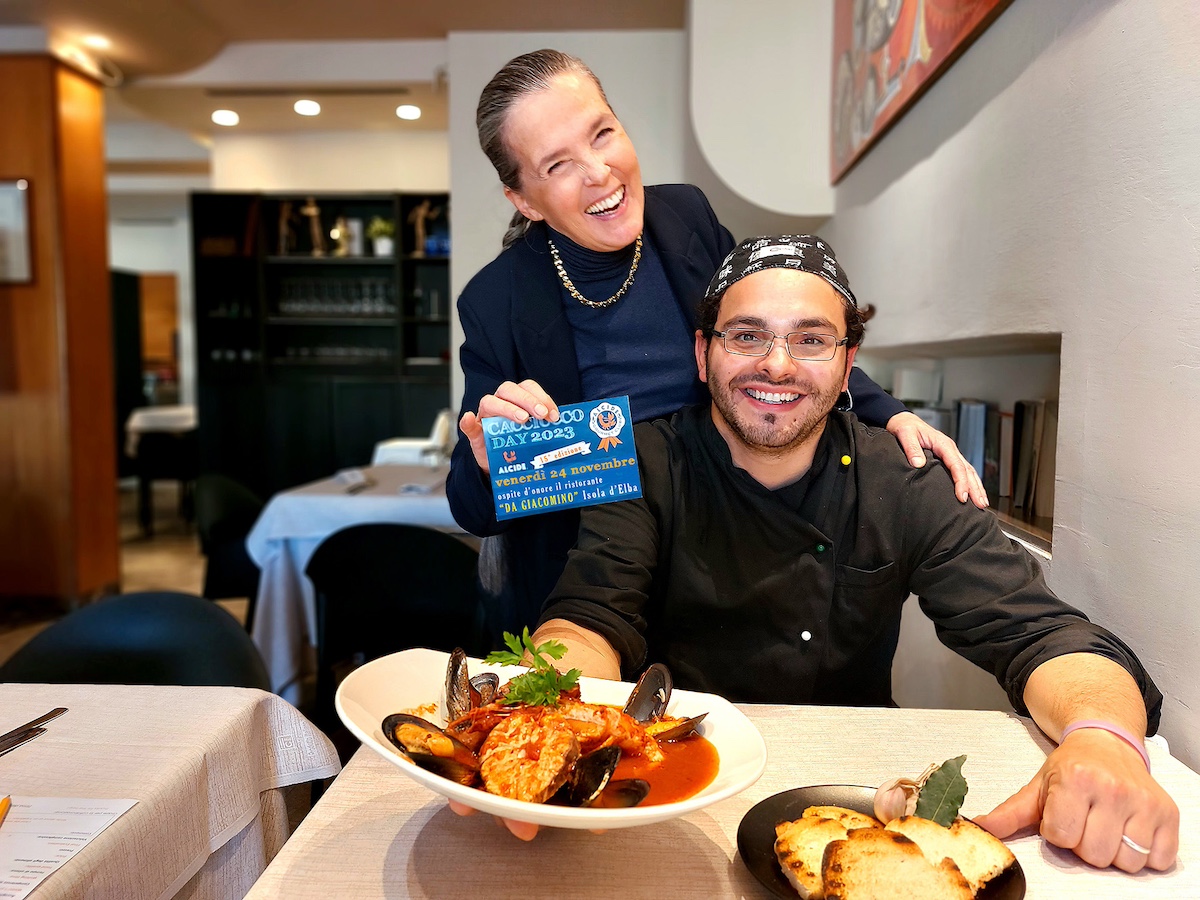 Roberta Ancillotti e chef Loris cacciucco day 2023