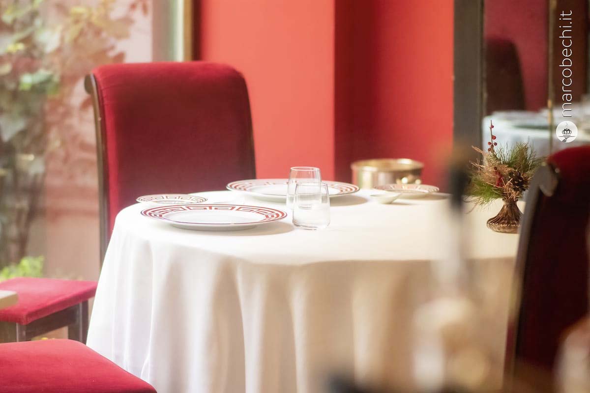La tavola del Relais Le Jardin