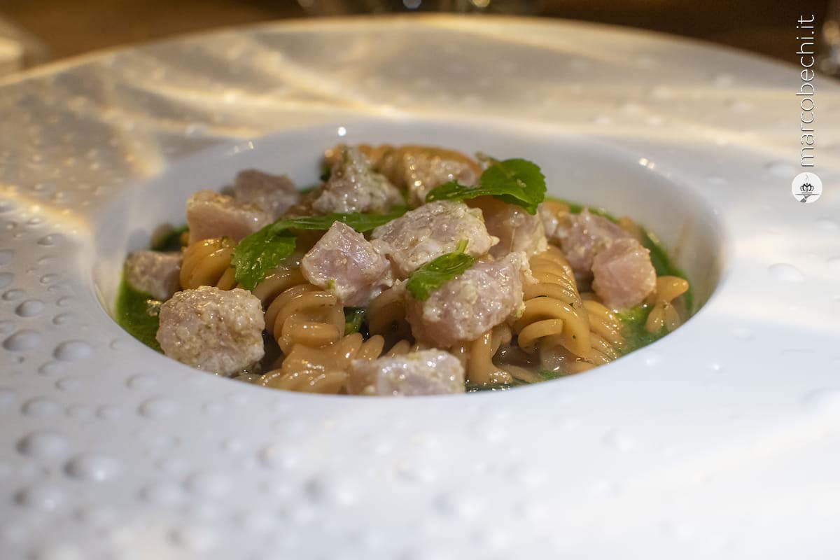Fusillo pastificio Fracasso, alalunga, pepe sancho e note amare