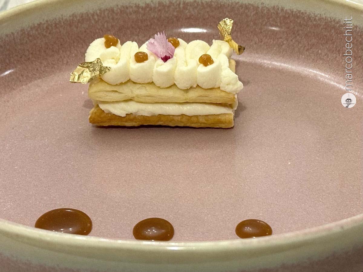 millefoglie con cioccolato bianco
