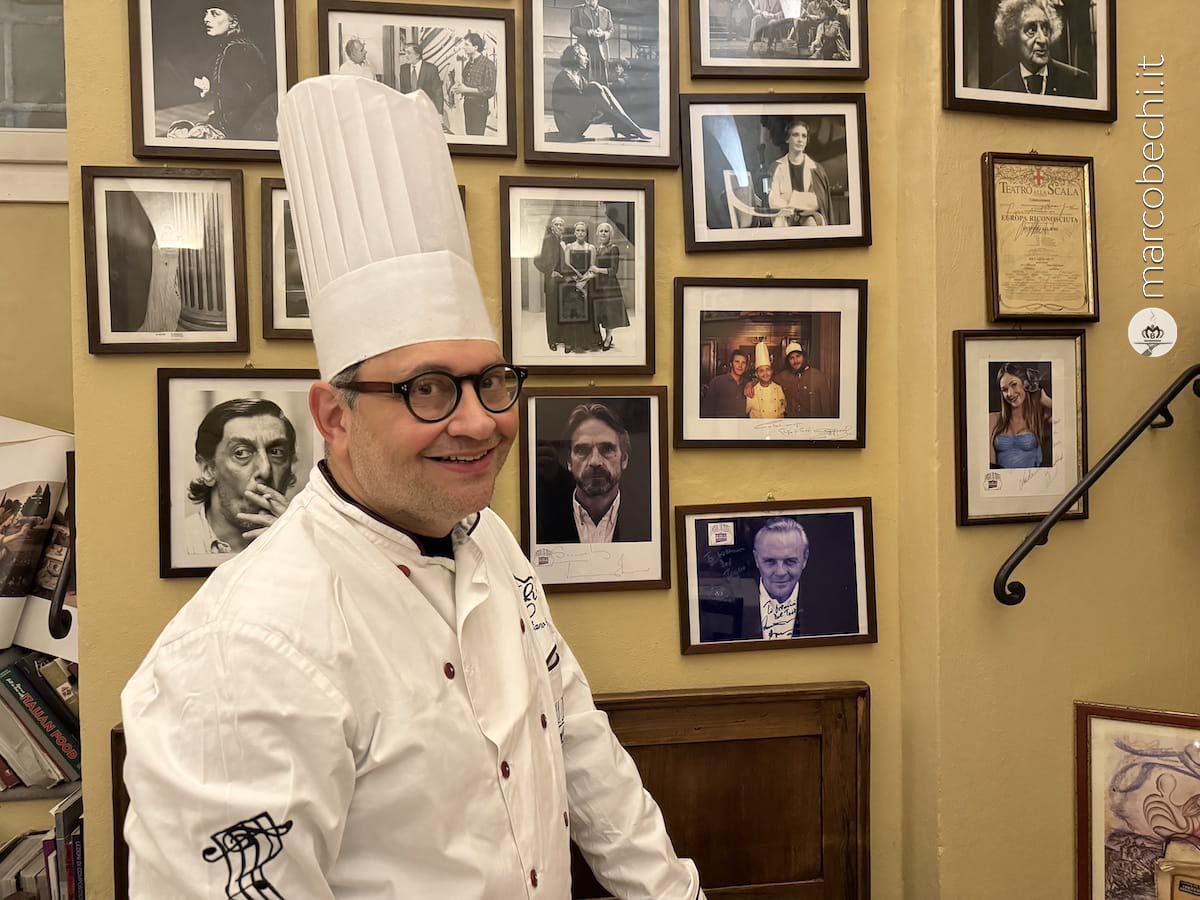 Emiliano Rossi chef e proprietario dell'Osteria del Teatro Cortona