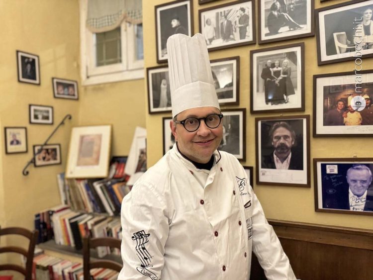 Emiliano Rossi chef e proprietario dell'Osteria del Teatro Cortona