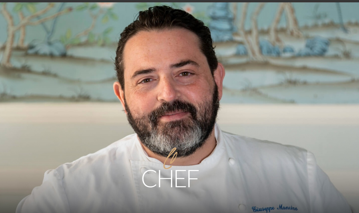Lo chef Giuseppe Mancino dal sito web del Ristorante