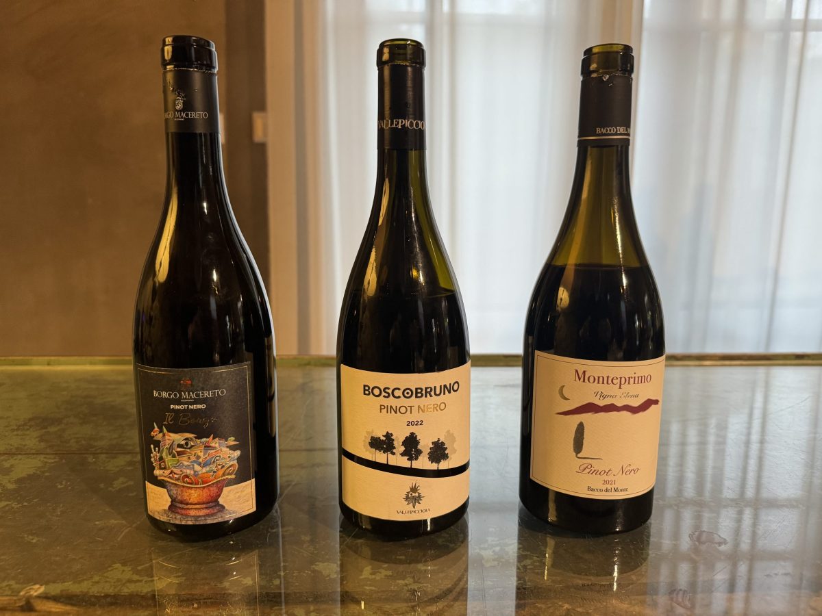 I tre pinot nero in degustazione