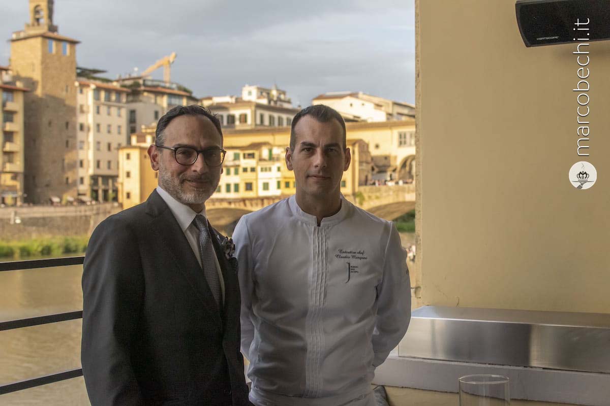 L'Head Sommelier Salvatore Biscotti e lo chef Davide Mengoni