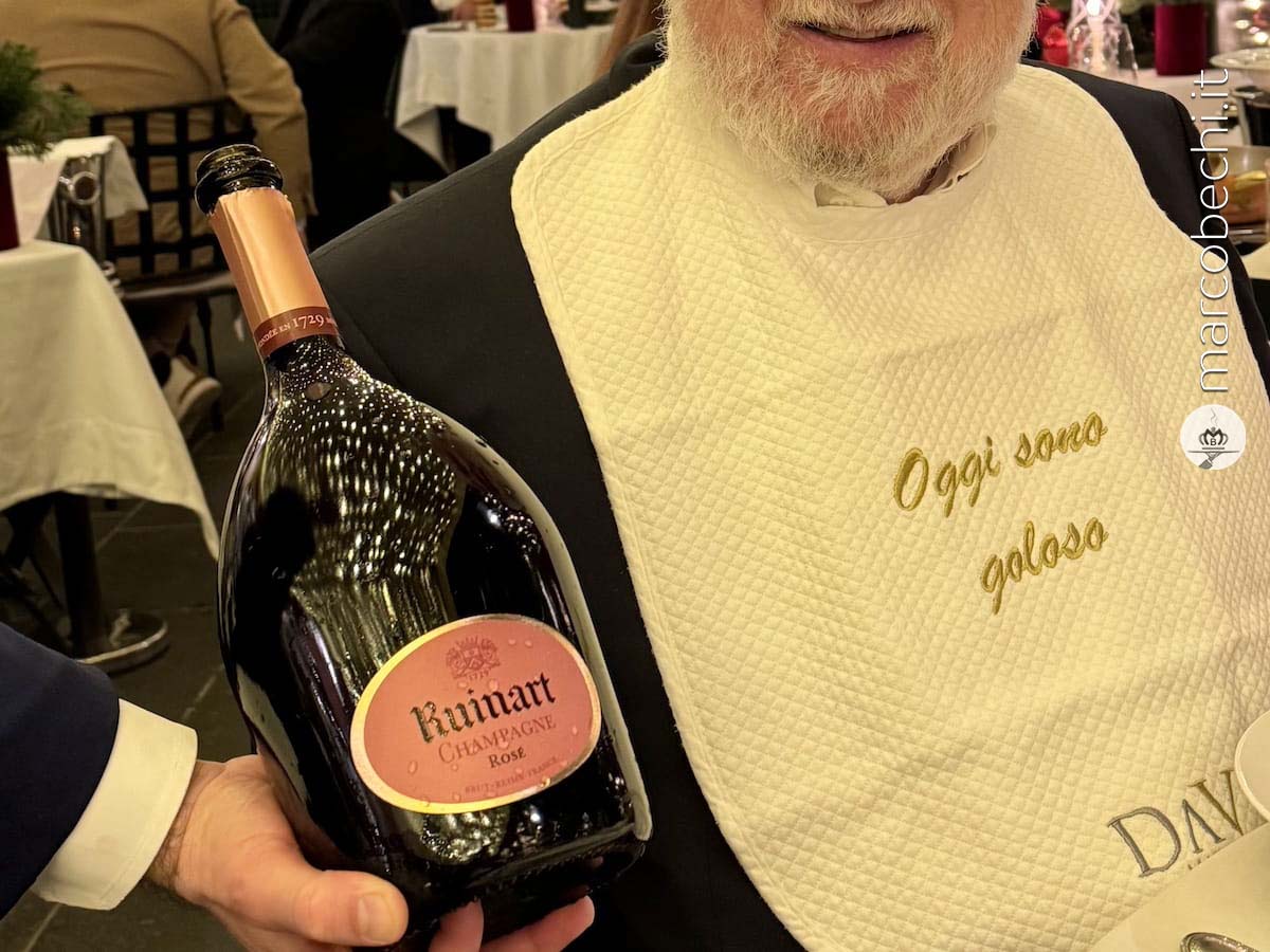 Champagne Ruinart da DaV a Portofino