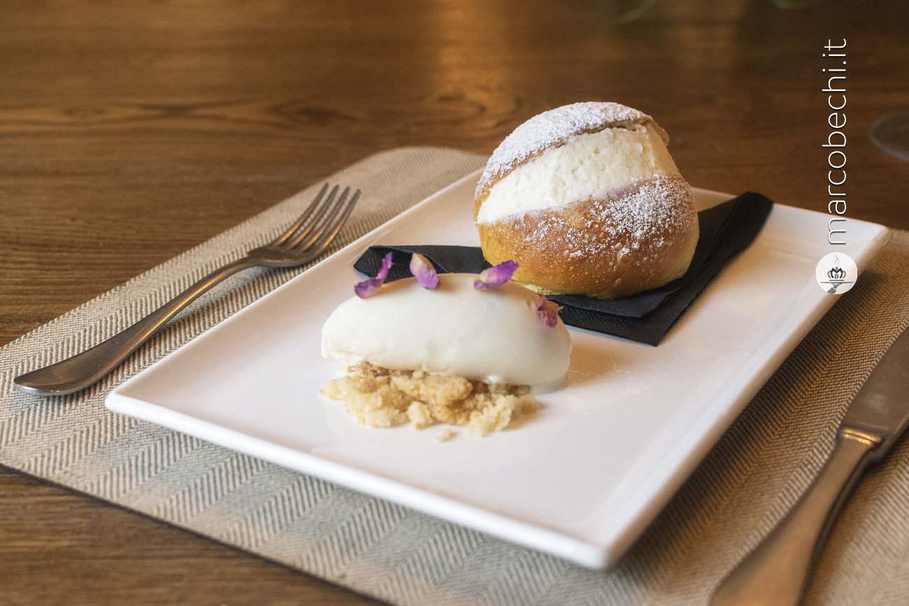 Maritozzo, gelato alla lavanda e miele del Borro
