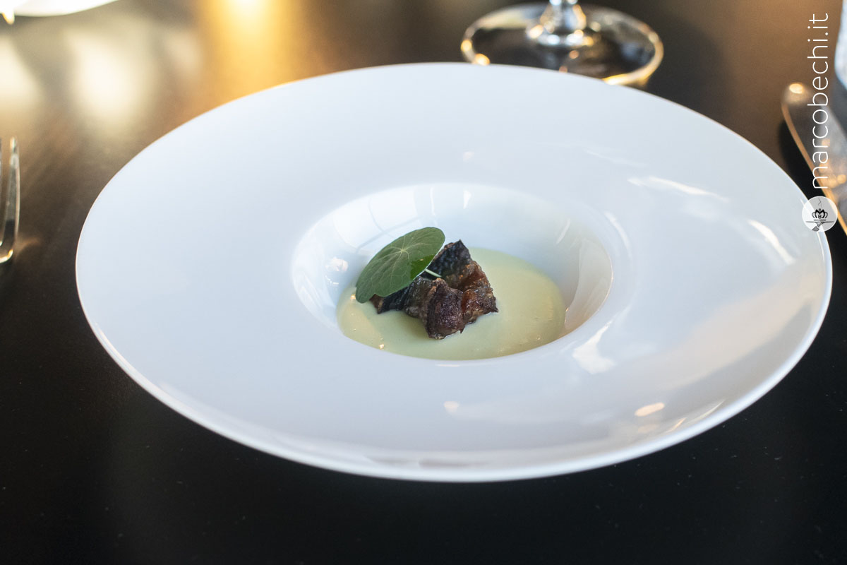 Anguilla affumicata e crema di patate
