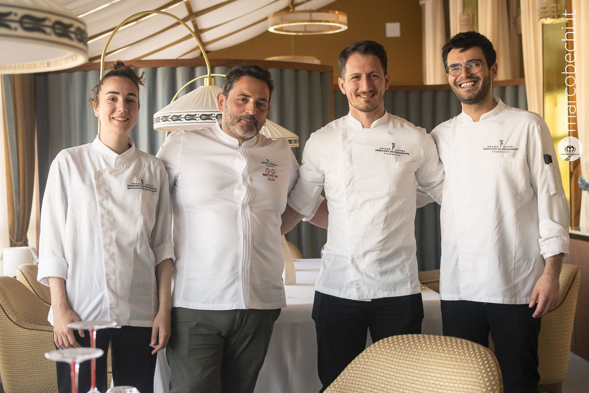 Chiara Caldesi junior sous chef, Giuseppe Mancino Esecutive chef,Niko Colonna sous chef Stefano Munno capo pasticciere