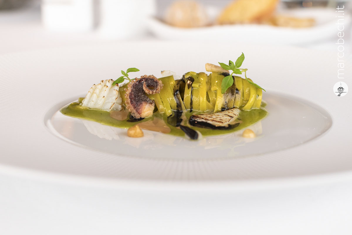 Tagliolino, seppia, basilico, aglione della Val di Chiana