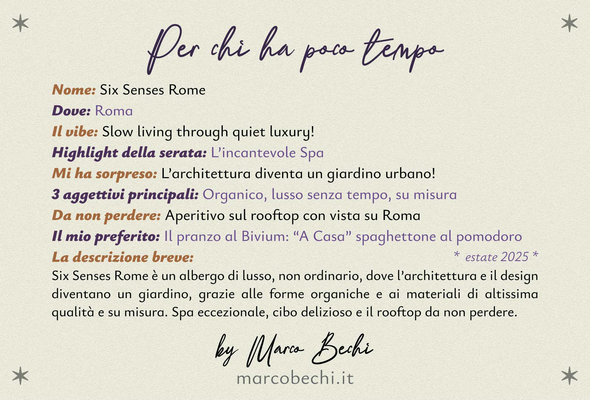 Per chi ha pcoco tempo