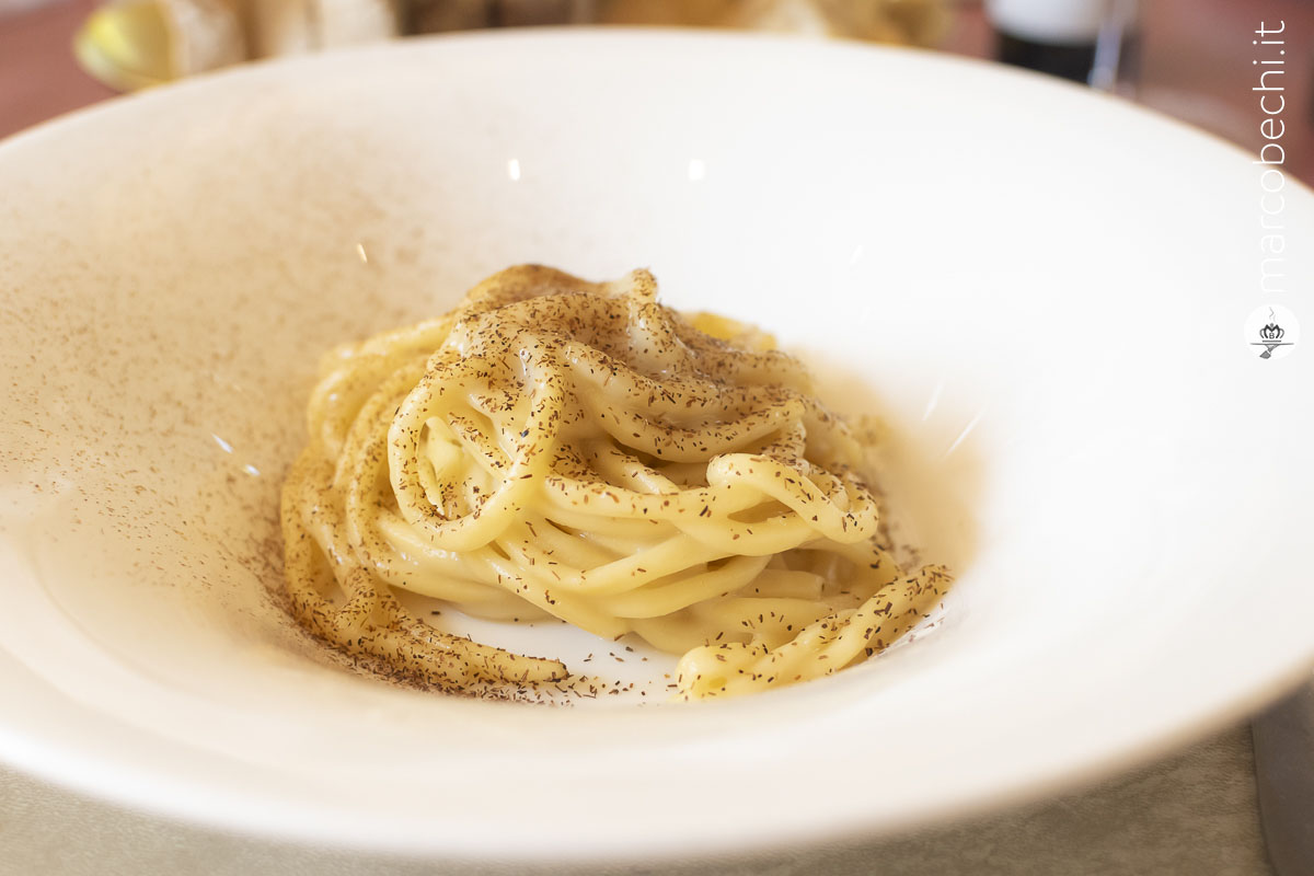 Pici con crema all’aglione