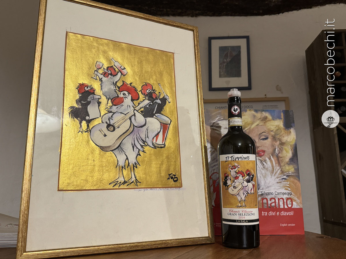 L'opera d'arte originale da cui è nata l'etichetta
