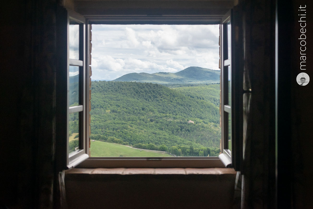 Il panorama dalle camere