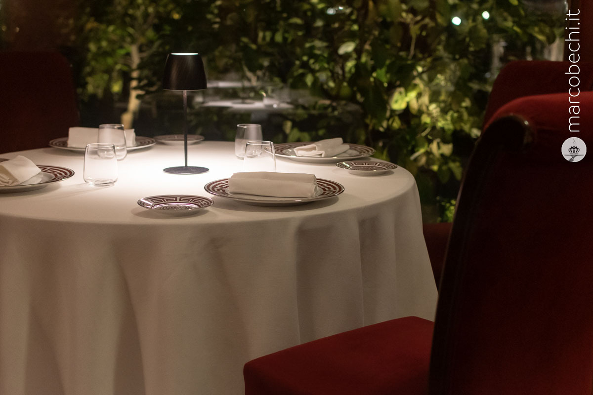 La tavola del Relais Le Jardin