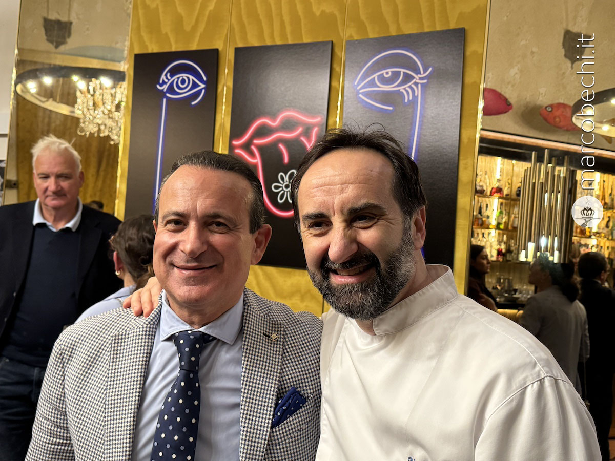 Il Presidente Flavio Nuti e lo chef Vito Mollica