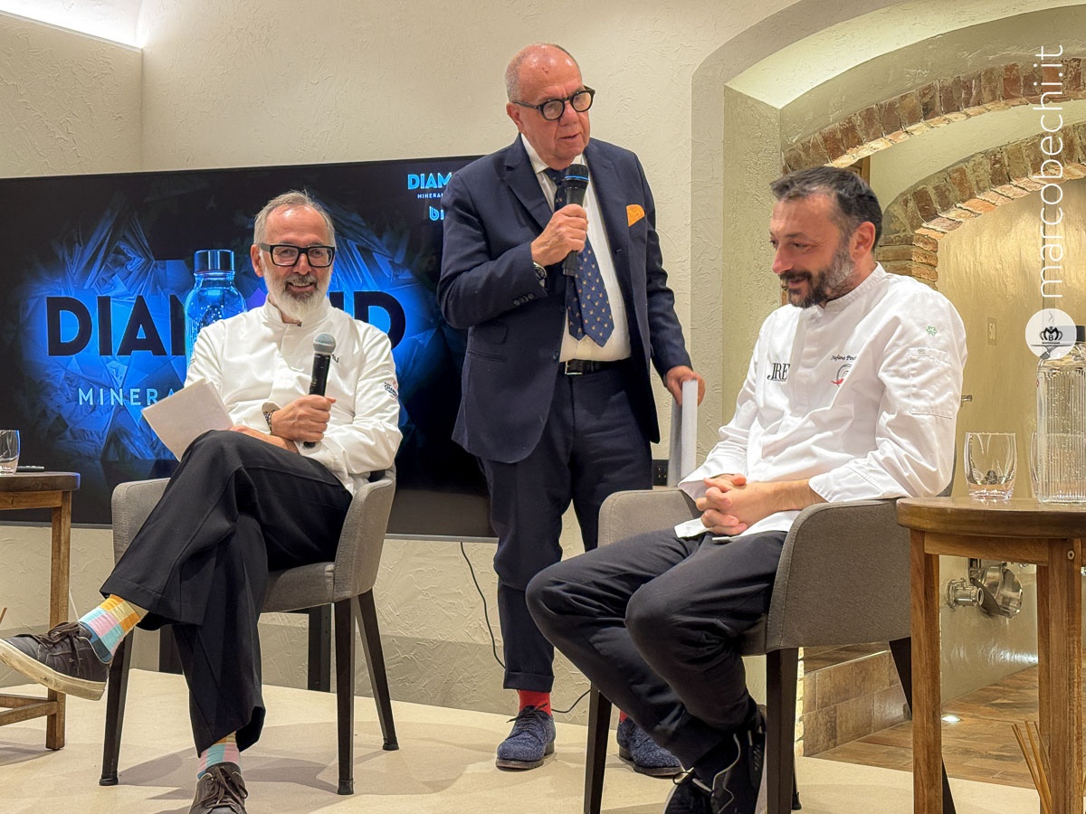 Niederkoflre e Pinciaroli con il direttore di Forbes Italia