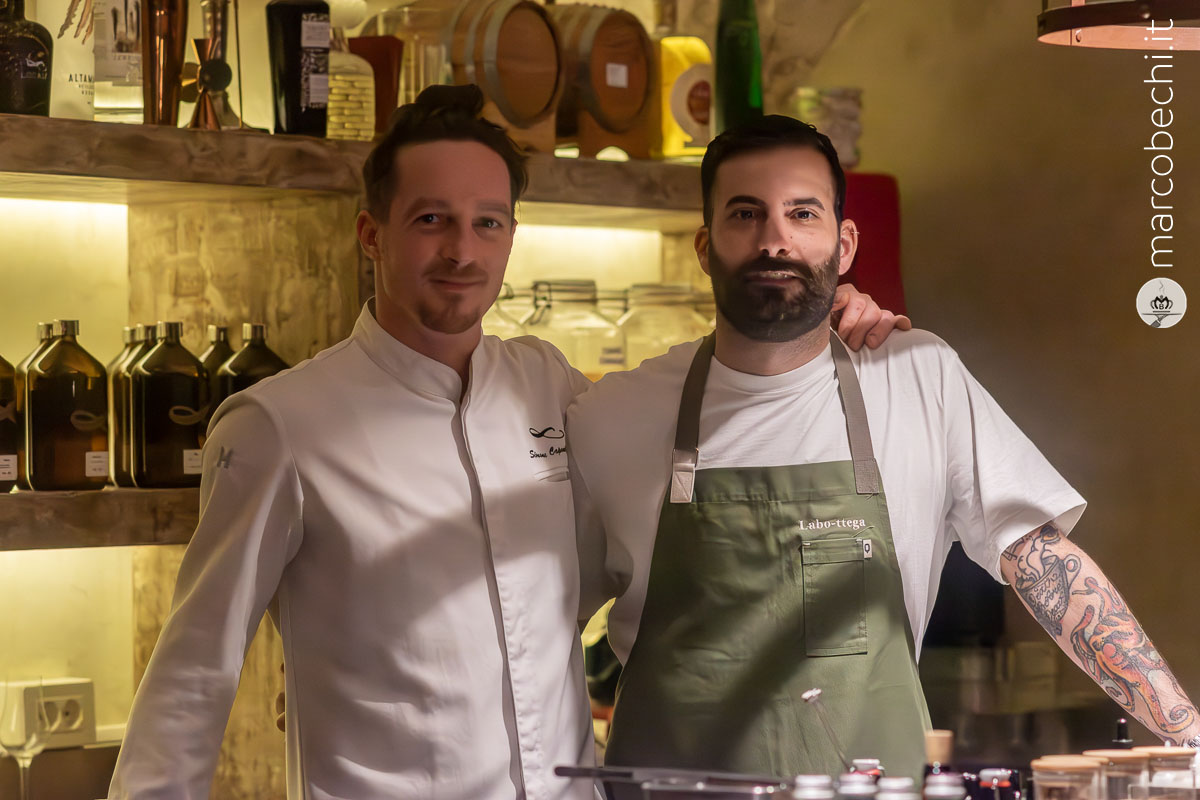 Lo chef Simone Caponnetto e il Bar Manager Fabio Fanni
