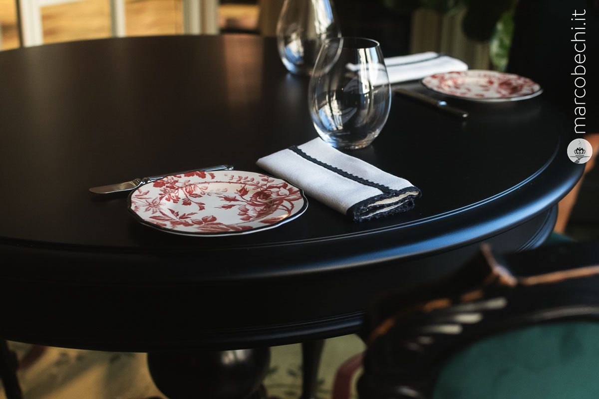 La tavola a Gucci Osteria
