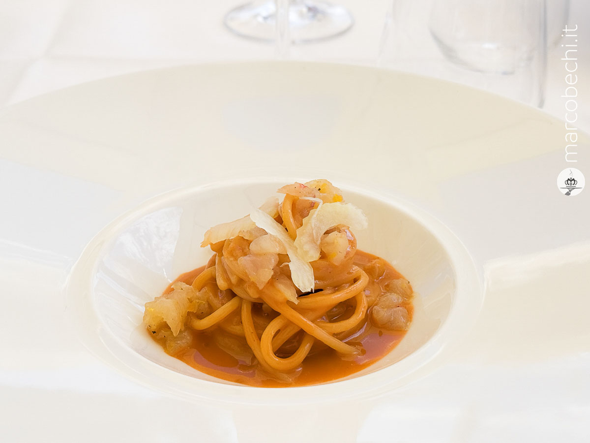 Spaghetti triglia e arancia