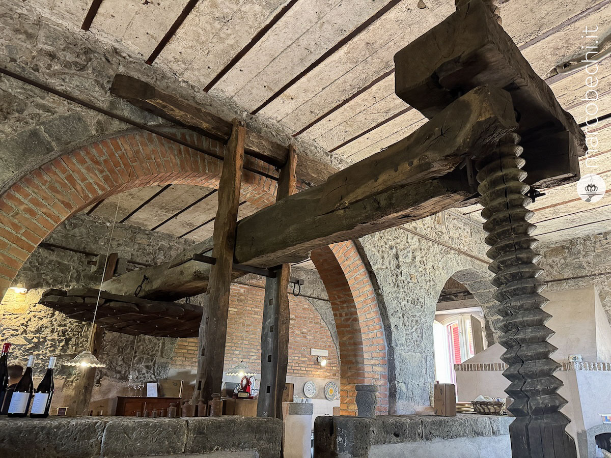 Il vecchio palmento per la produzione del vino a la Gelsomina